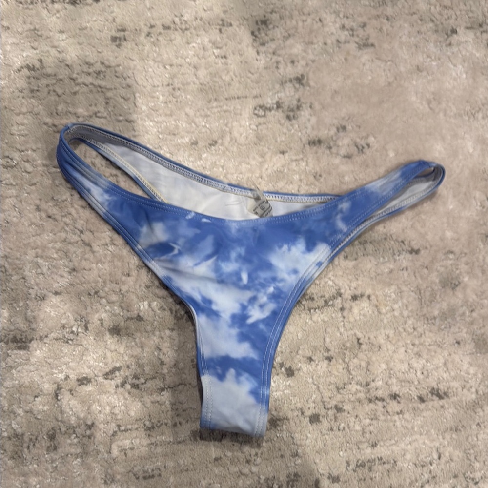 Blue Tie-Dye Women's Bikini Bottom